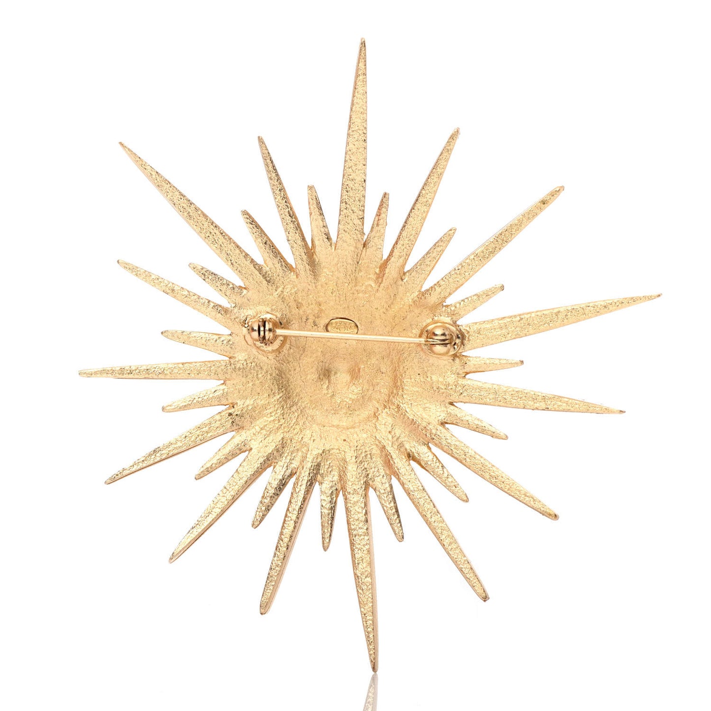 Crystal Starburst CC Brooch Gold