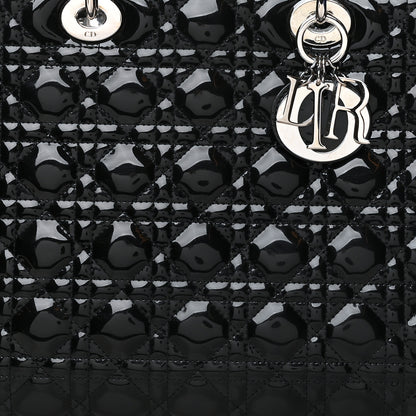 Christian Dior Patent Cannage Large Lady Dior Black 8 of 10