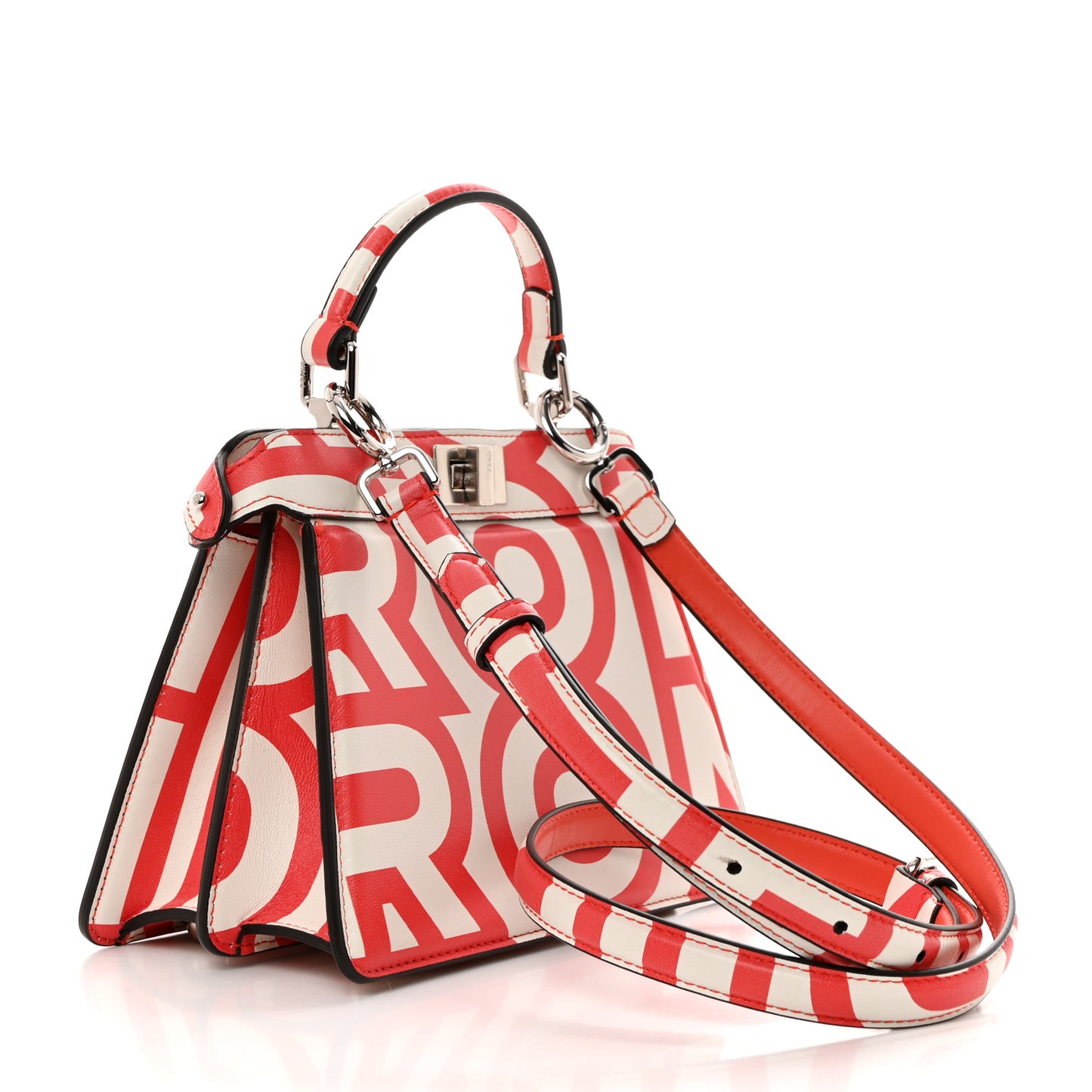 X MARC JACOBS Nappa Lunar New Year Petite Peekaboo I SEE U Satchel Glow Coral White