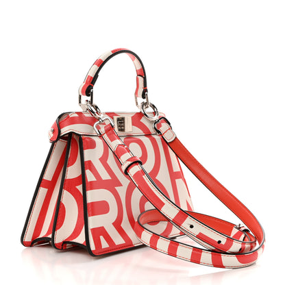 Fendi X MARC JACOBS Nappa Lunar New Year Petite Peekaboo I SEE U Satchel Glow Coral White 2 of 11
