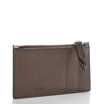 Gucci GG Supreme Monogram Bengal Coin Case Card Holder Beige Crop Pink New Acero 3 of 6