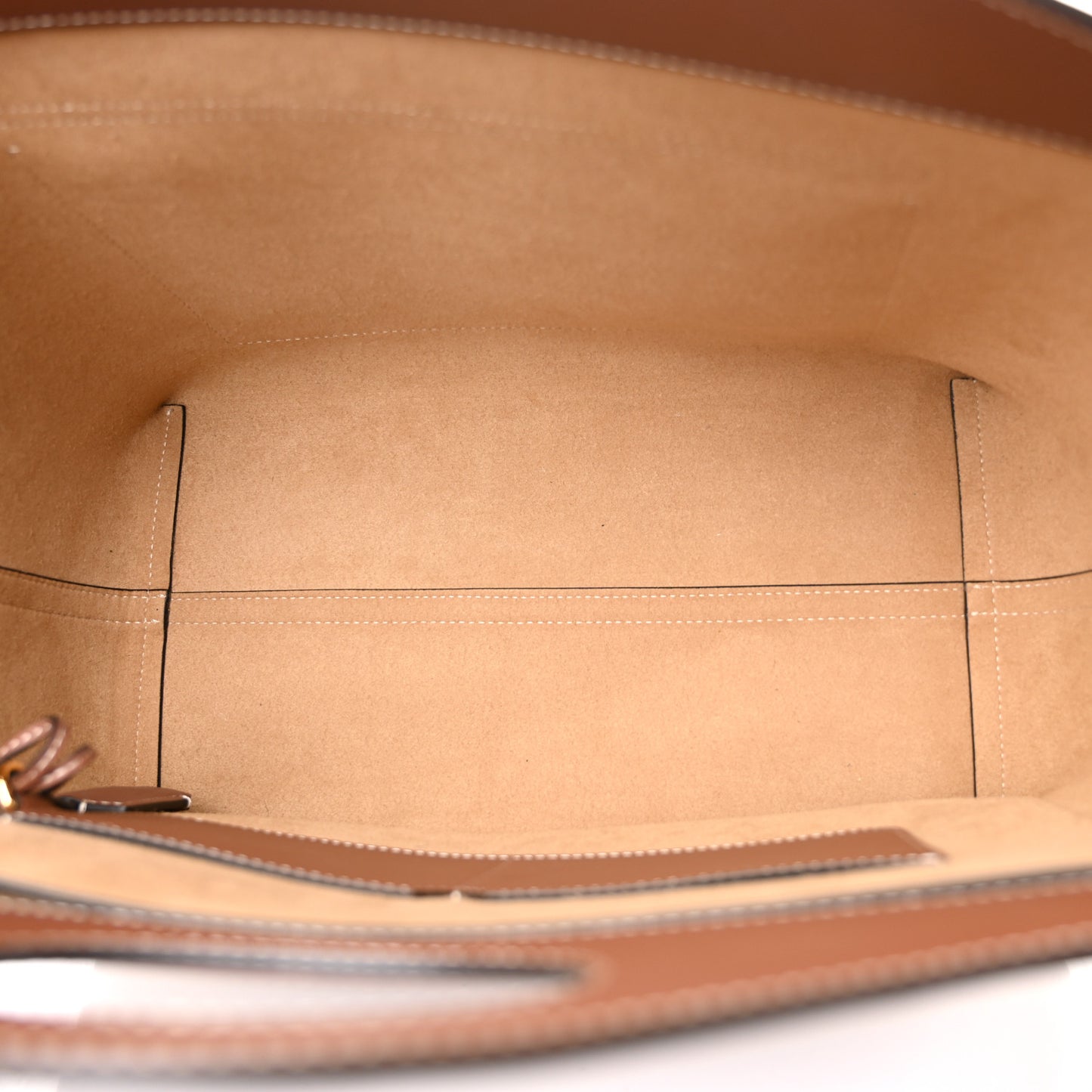 Soft Calfskin Small Pocket Tote Bag Tan