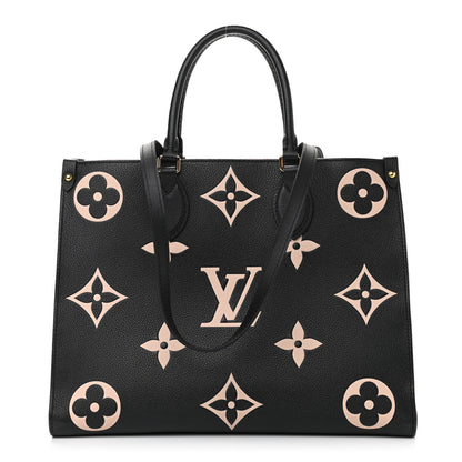 Louis Vuitton Empreinte Monogram Giant Onthego MM Black Beige 1 of 10