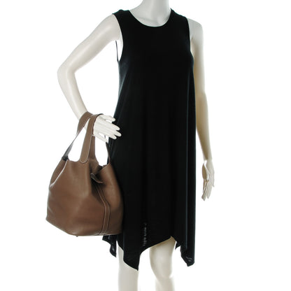 Hermes Taurillon Clemence Picotin 26 GM Etoupe 2 of 7