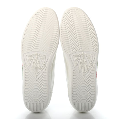 Gucci Calfskin Interlocking G Mens New Ace Sneakers 11.5 White Red Flame Green 4 of 4