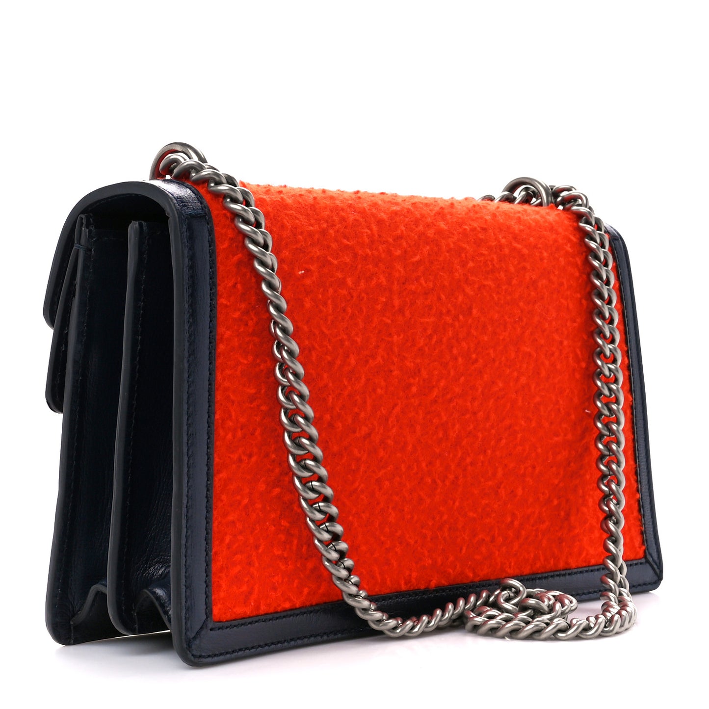 Casy Wool Azalea Calfskin Small Dionysus Shoulder Bag Bitter Blue