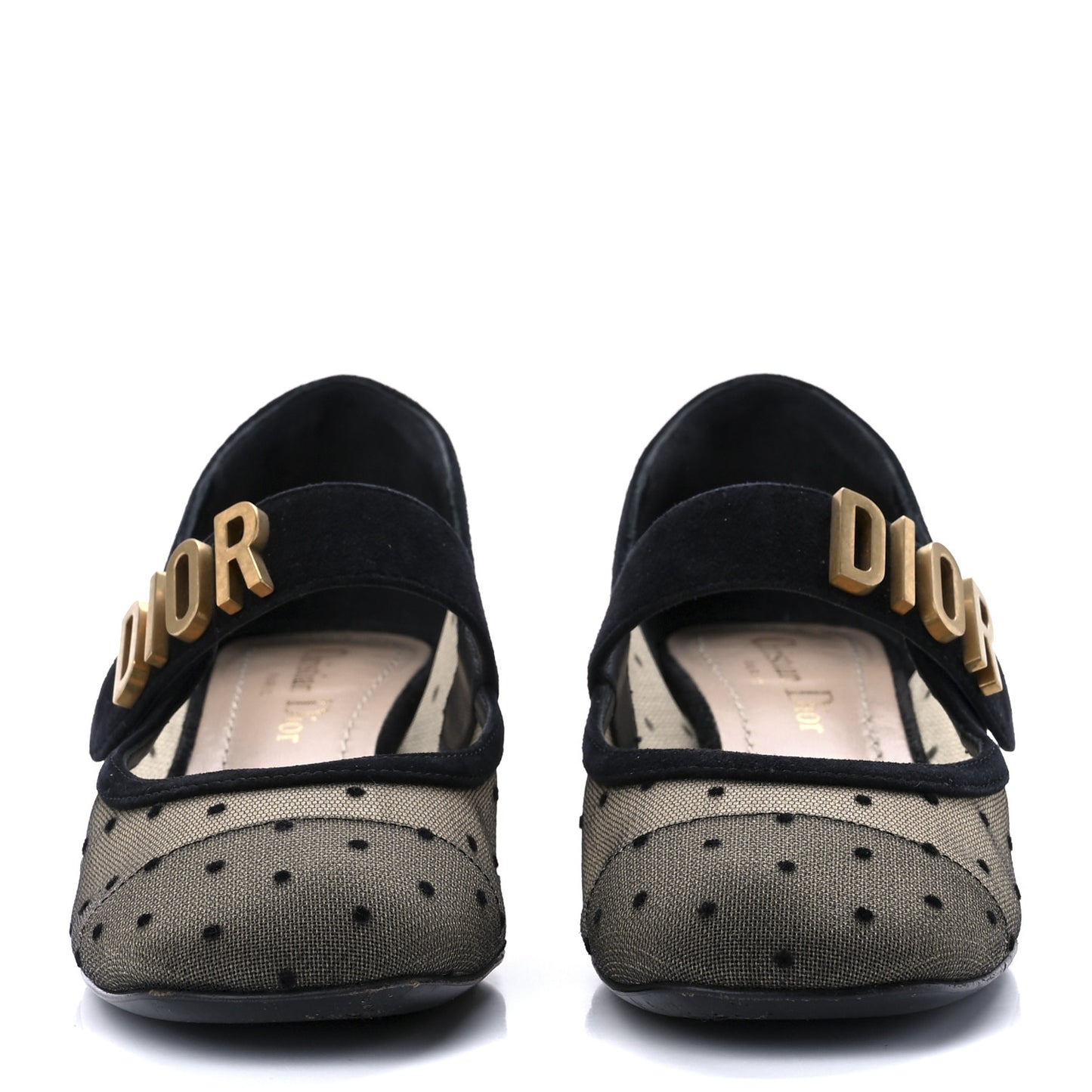 Mesh Plumetis Suede Baby-D Ballet Pumps 35 Black