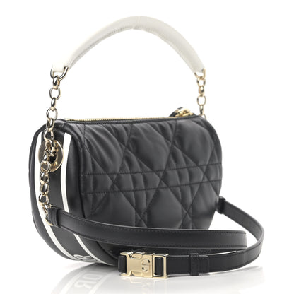 Christian Dior Lambskin Cannage Small Dior Vibe Hobo Bag Black 2 of 10