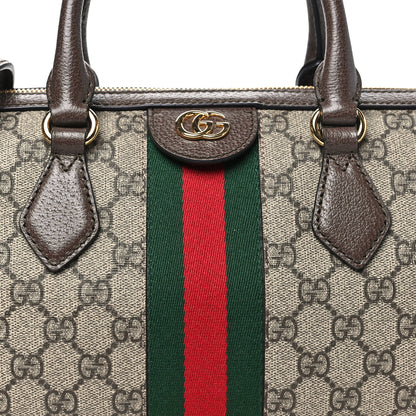 Gucci GG Supreme Monogram Web Medium Ophidia Boston Brown 8 of 10