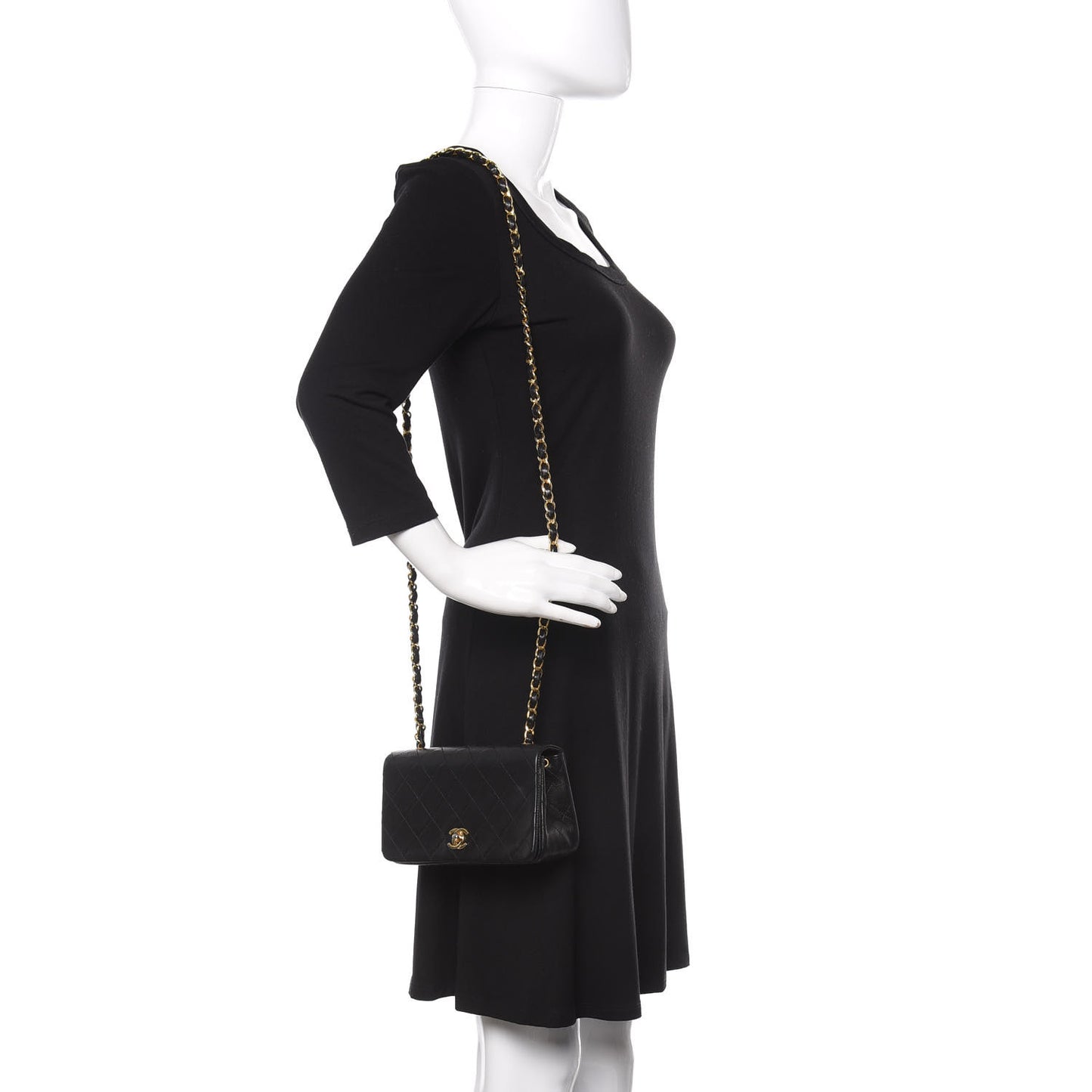 Lambskin Quilted Mini Flap Black