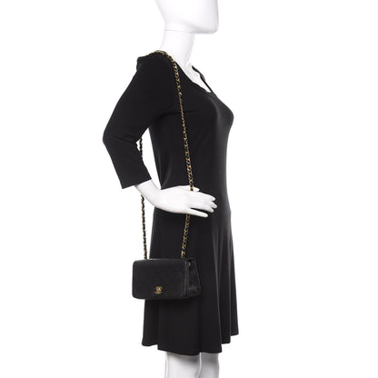 Chanel Lambskin Quilted Mini Flap Black 2 of 9