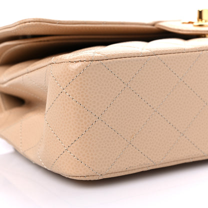 Chanel Caviar Quilted Medium Double Flap Beige 8 of 12