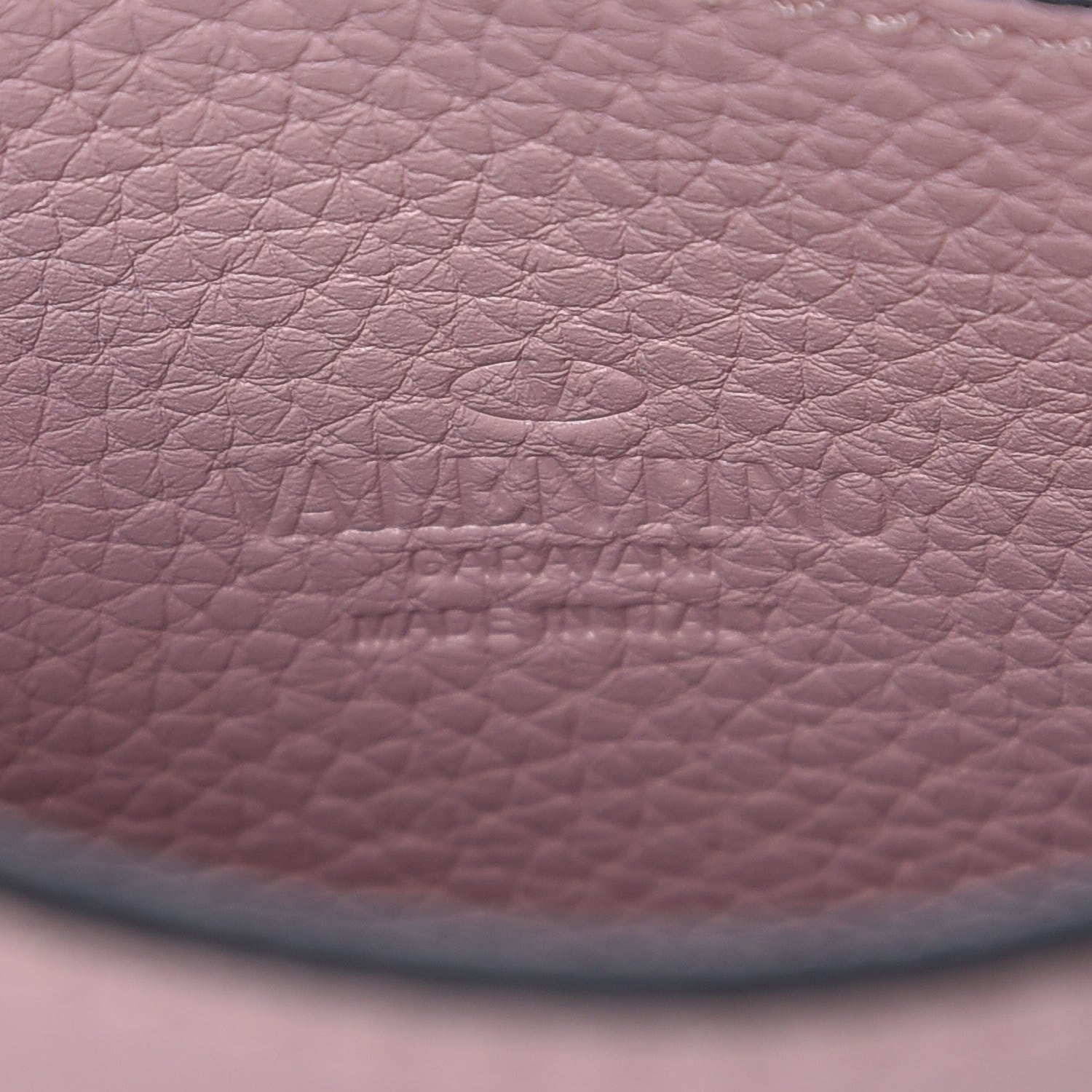 Valentino Garavani Pebbled Calfskin Medium Rockstud Flip Lock Crossbody Bag Water Rose 6 of 7