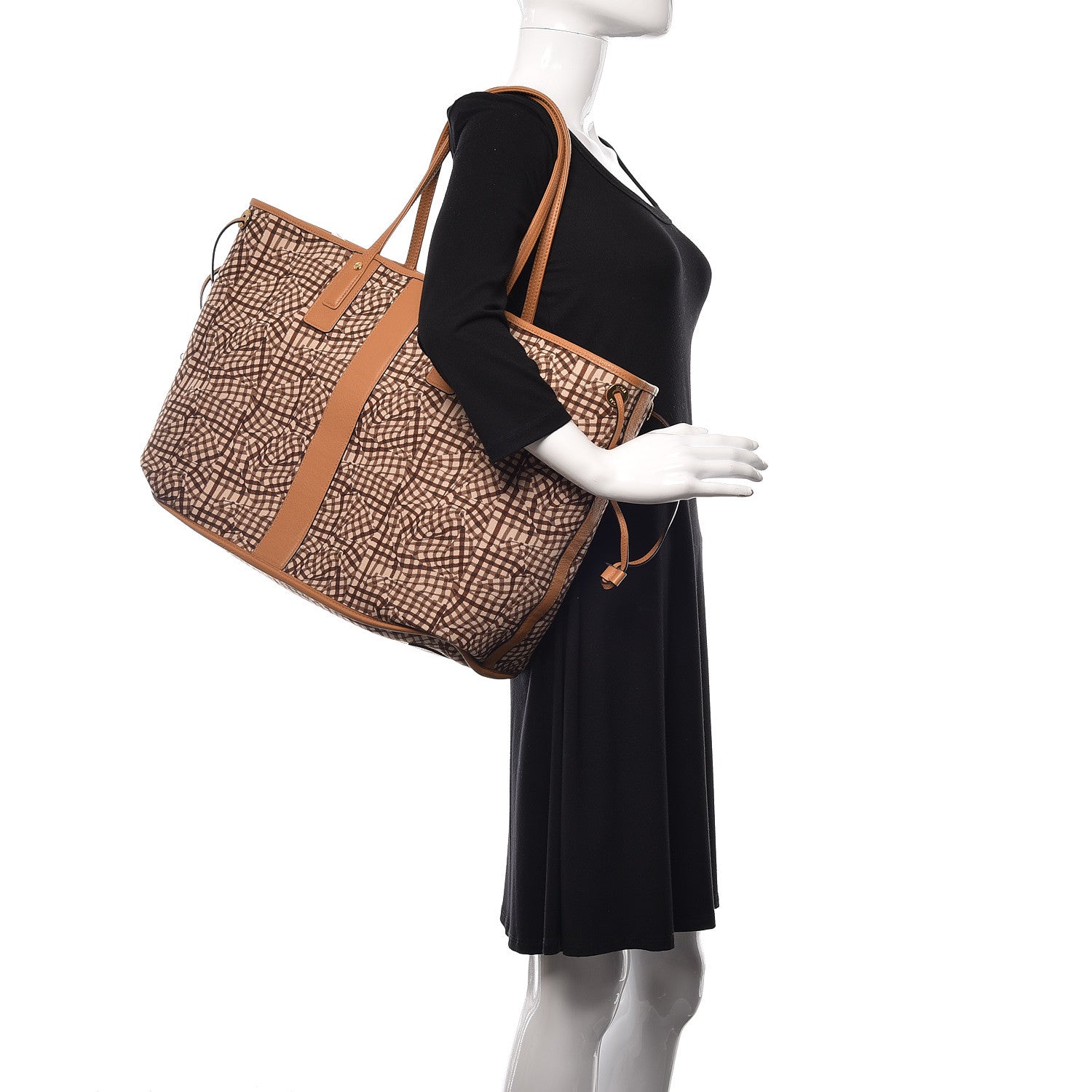 MCM Visetos Large Liz Reversible Shopper Tote Cognac 2 of 14