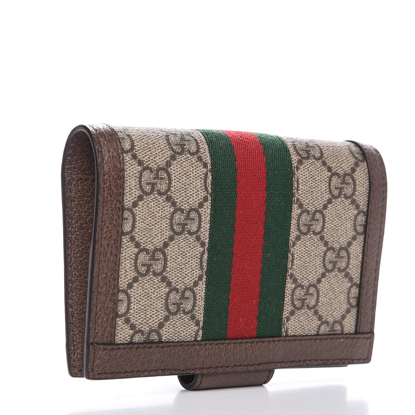 GG Supreme Monogram Web Ophidia Passport Case Beige New Acero