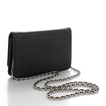 Chanel Caviar Wallet On Chain WOC Black 3 of 9