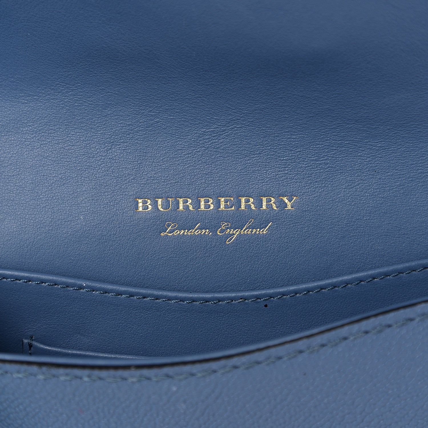 Burberry Soft Grain Calfskin Mini Phone Bag Steel Blue 5 of 9