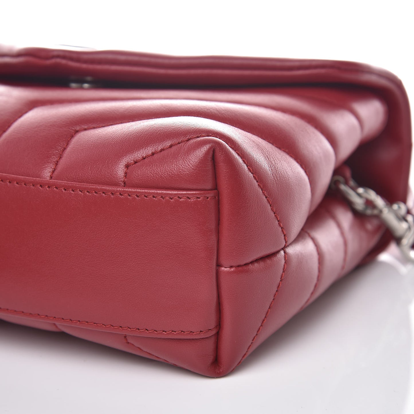 Calfskin Y Quilted Monogram Toy Loulou Crossbody Bag New Lipstick Red