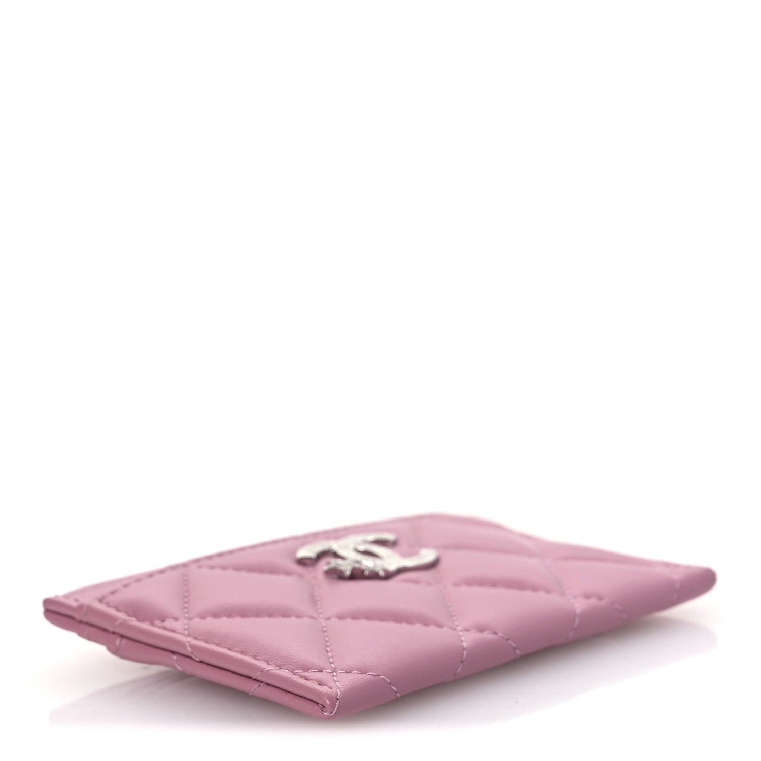 Chanel Lambskin Quilted Crystal Star Card Holder Pink 4 of 8
