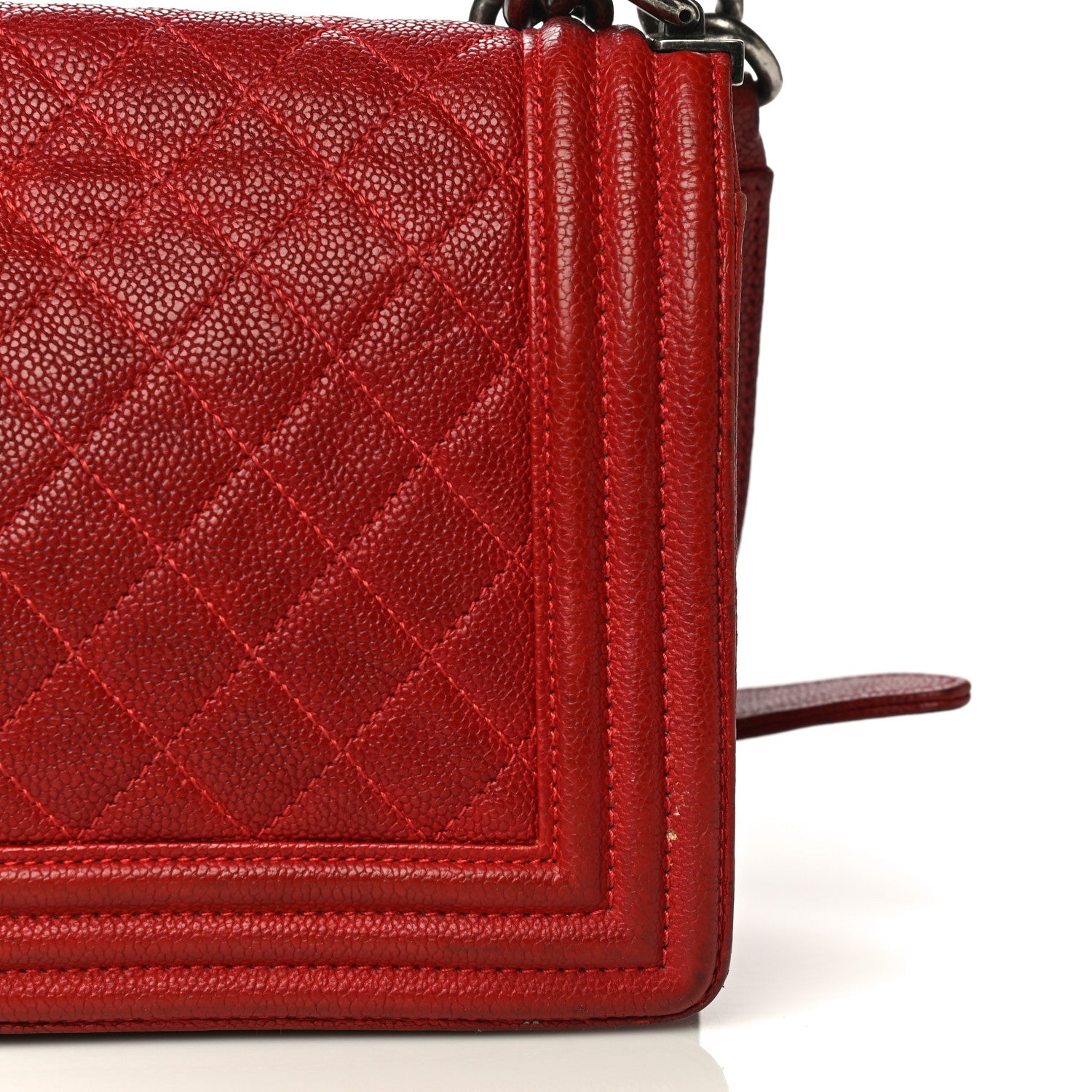 Chanel Caviar Quilted Medium Boy Flap Red 36 of 37
