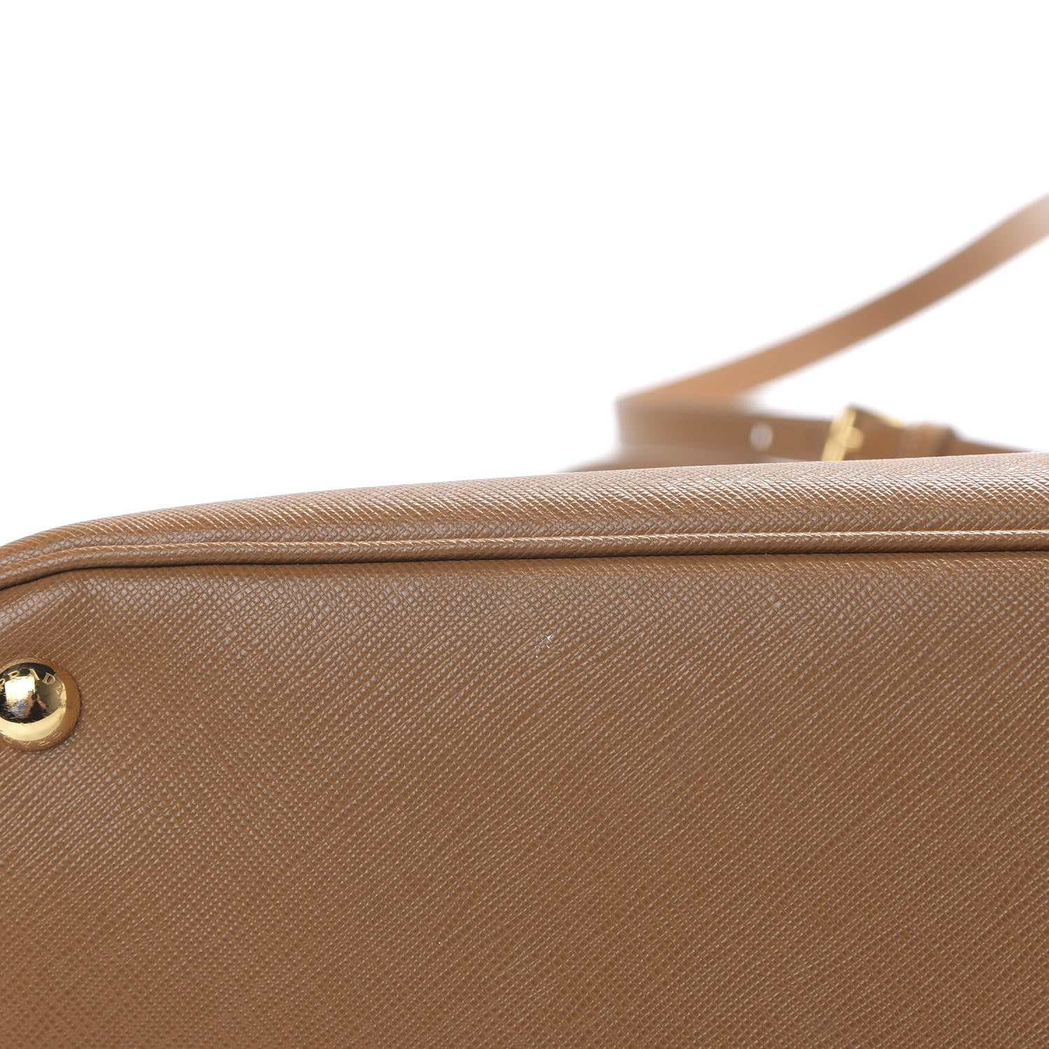 Prada Saffiano Lux Large Galleria Double Zip Tote Caramel 7 of 9