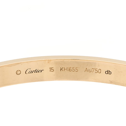 Cartier 18K Yellow Gold LOVE Bracelet 15 5 of 10