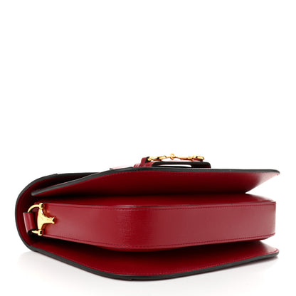 Gucci GG Supreme Monogram Azalea Calfskin Horsebit 1955 Shoulder Bag Beige Ebony New Cherry Red 4 of 10