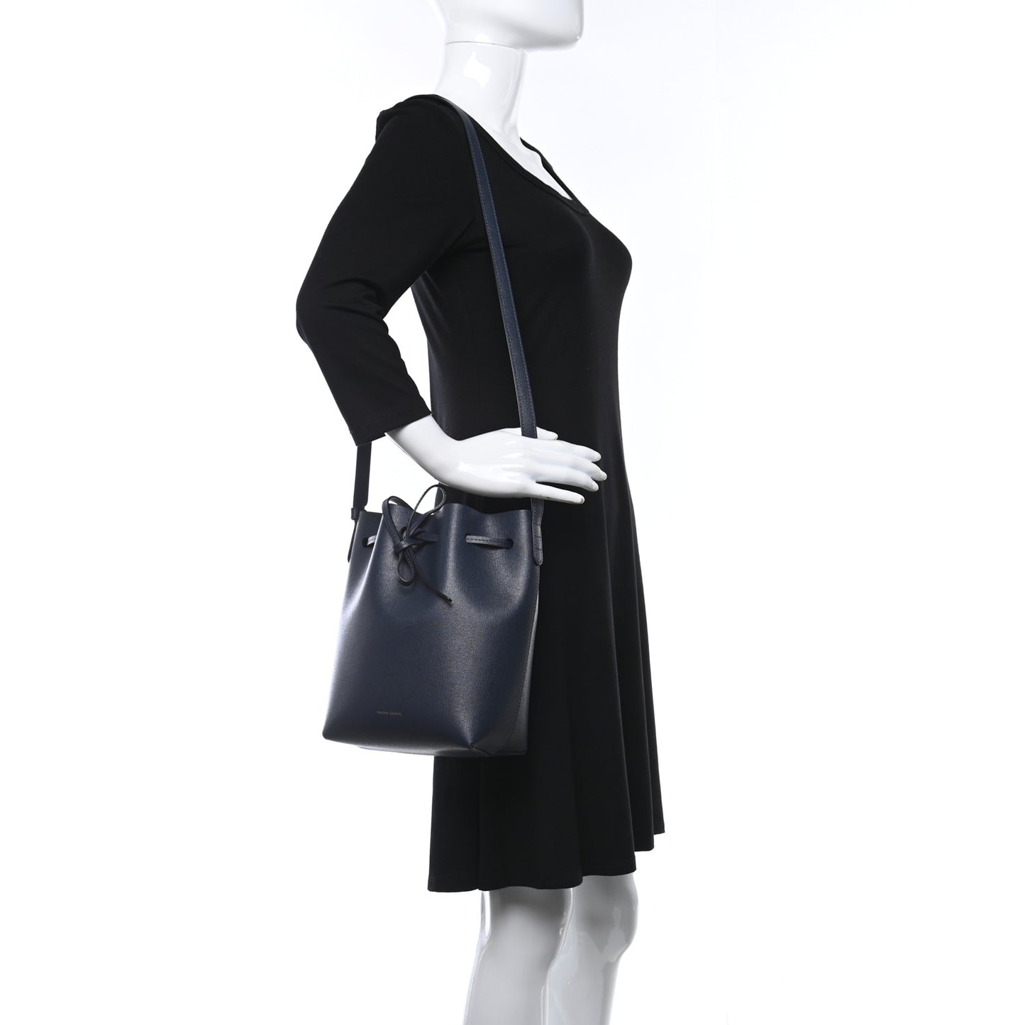 Saffiano Mini Bucket Bag Blu