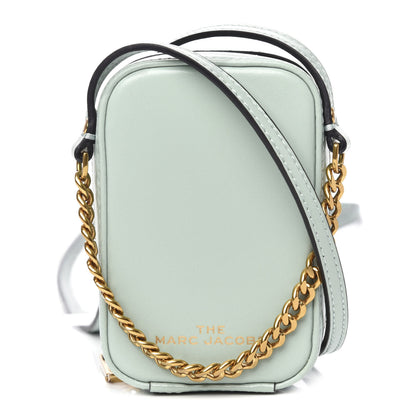 Marc Jacobs Smooth Calfskin The Mini Vanity Crossbody Bag Marine Green 1 of 9