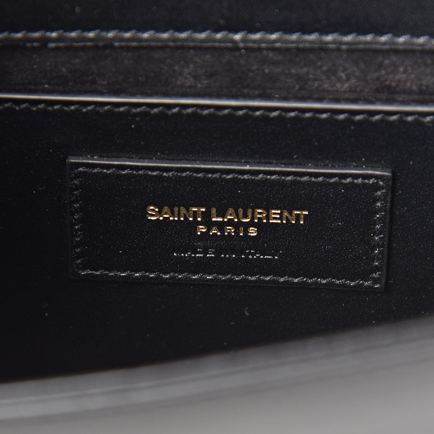 Calfskin Small Classic Monogram Kate Tassel Satchel Black