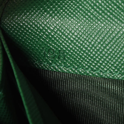 Prada Saffiano Metal Oro Chain Wallet Verde 7 of 11