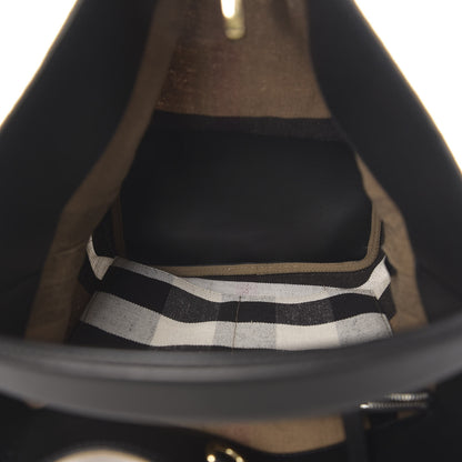 Burberry Canvas Mega Check Medium Ashby Hobo Black 6 of 11