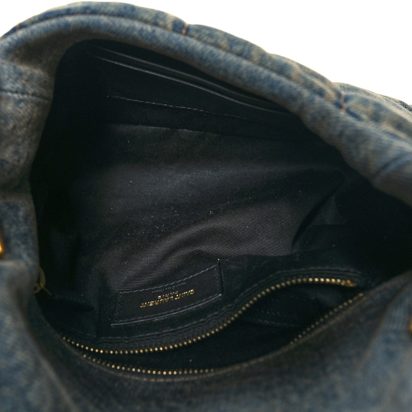 Denim Quilted Toy Loulou Puffer Monogram Chain Satchel Rodeo Blue