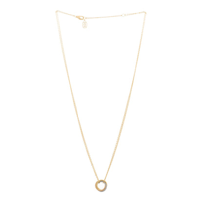 Cartier 18K Pink Yellow White Gold Trinity Double Chain Pendant Necklace 2 of 5