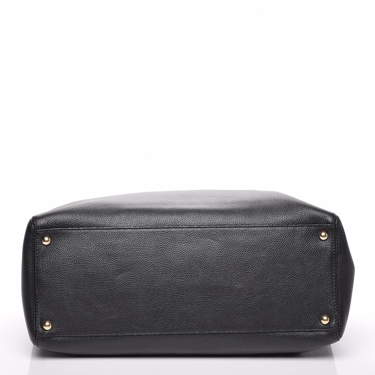 Calfskin Cerf Executive Shopper Tote Black
