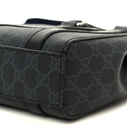 Gucci GG Supreme Monogram Appia Calfskin Web Mini Tote Bag Black 10 of 10