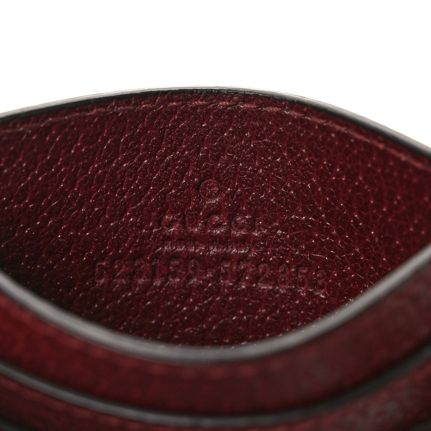 Calfskin Web GG Ophidia Card Holder Vintage Bordeaux