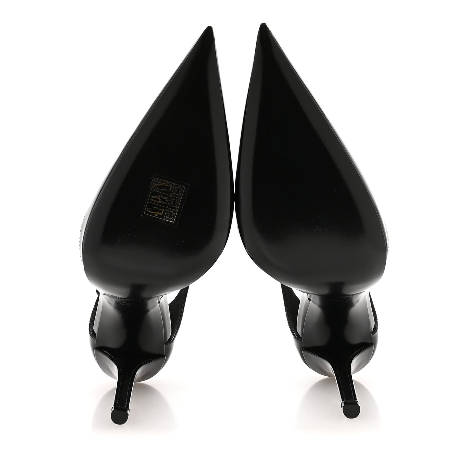 Vernice Grupy Avenue 110 Ankle Strap Pointed Pumps 38.5 Black