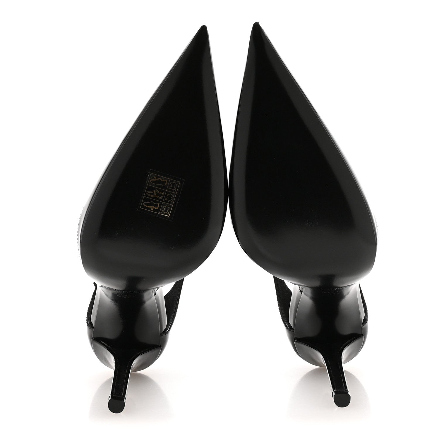 Saint Laurent Vernice Grupy Avenue 110 Ankle Strap Pointed Pumps 38.5 Black 6 of 9