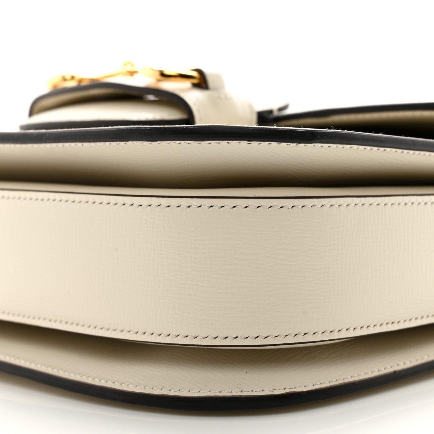 Azalea Calfskin Horsebit 1955 Shoulder Bag Mystic White