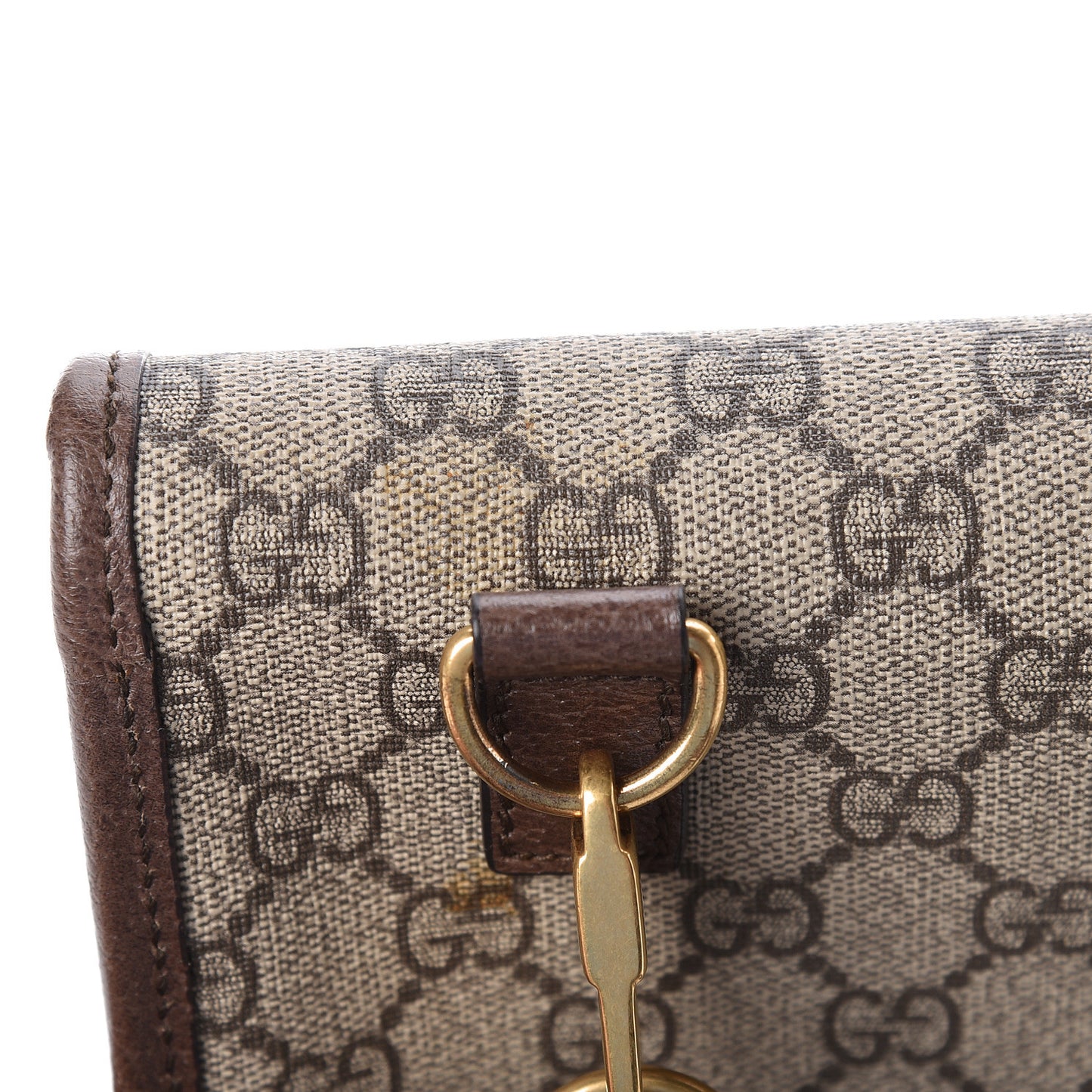 GG Supreme Web Totem Three Piece Monogram Shoulder Bag in Dark Brown
