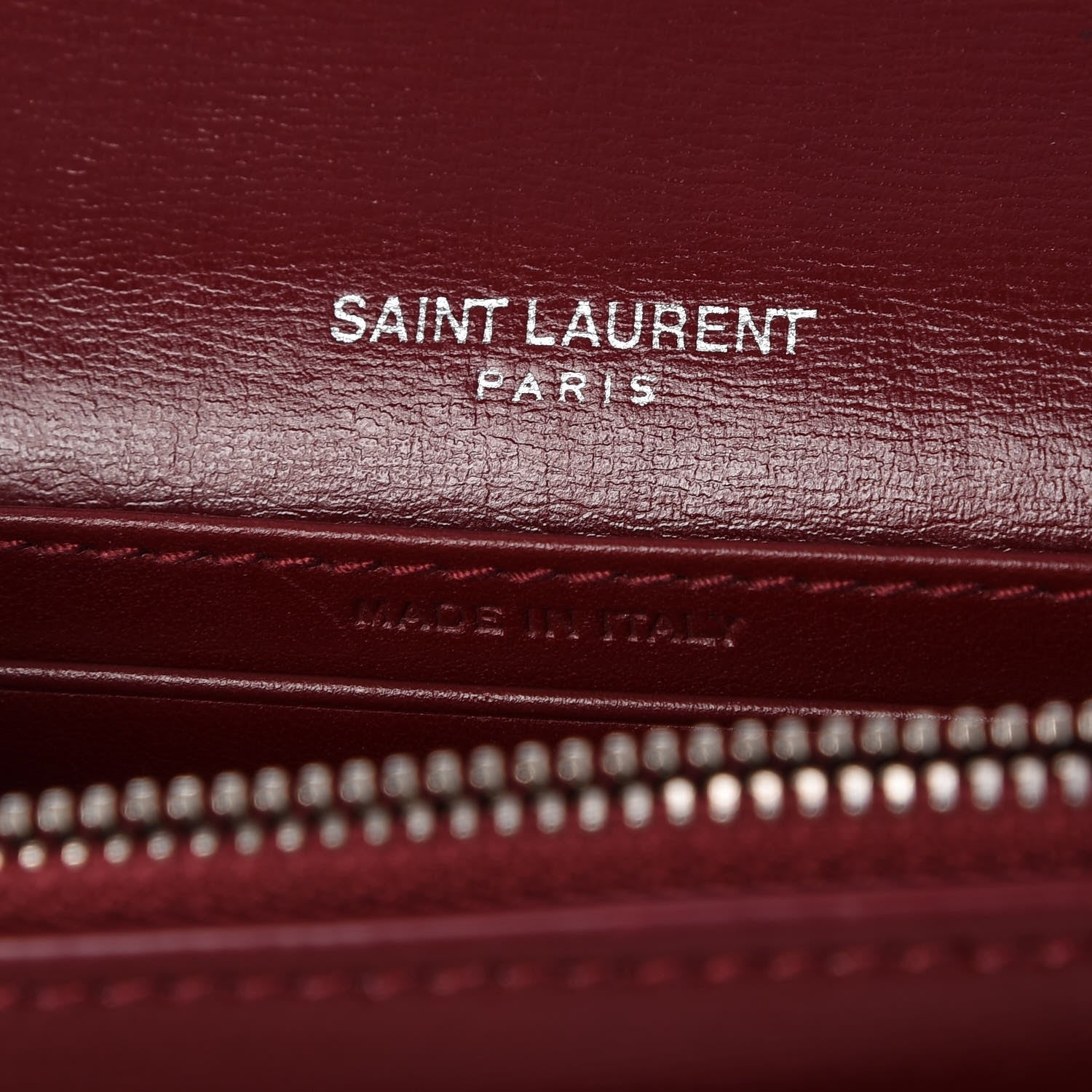 Saint Laurent Calfskin Monogram Sunset Chain Wallet Palissandre 7 of 9
