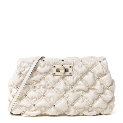 Valentino Garavani Nappa Spikeme Clutch Ivory 1 of 9