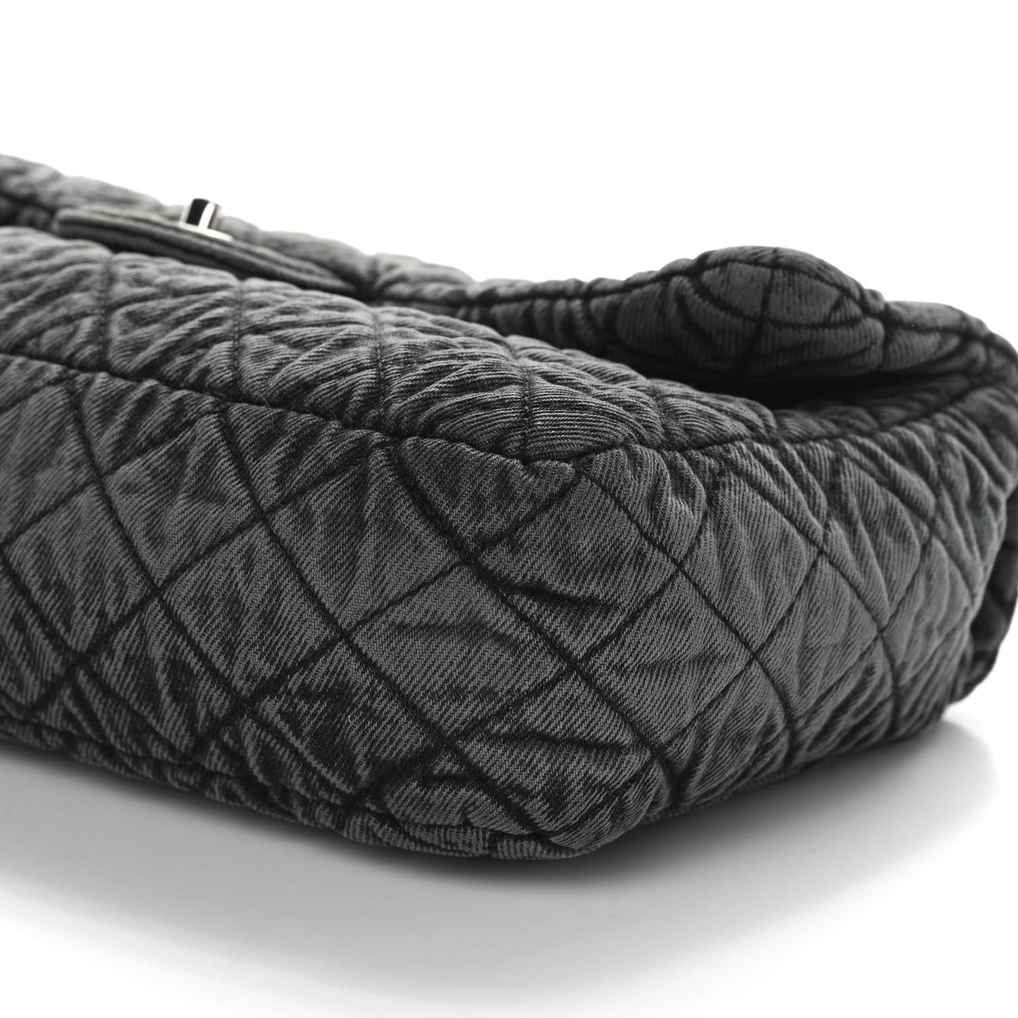 Denim Quilted Denimpression Flap Grey Black