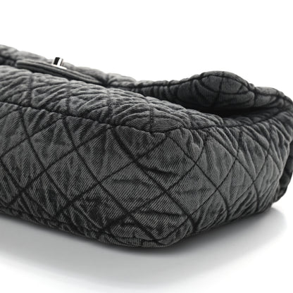 Chanel Denim Quilted Denimpression Flap Grey Black 8 of 9
