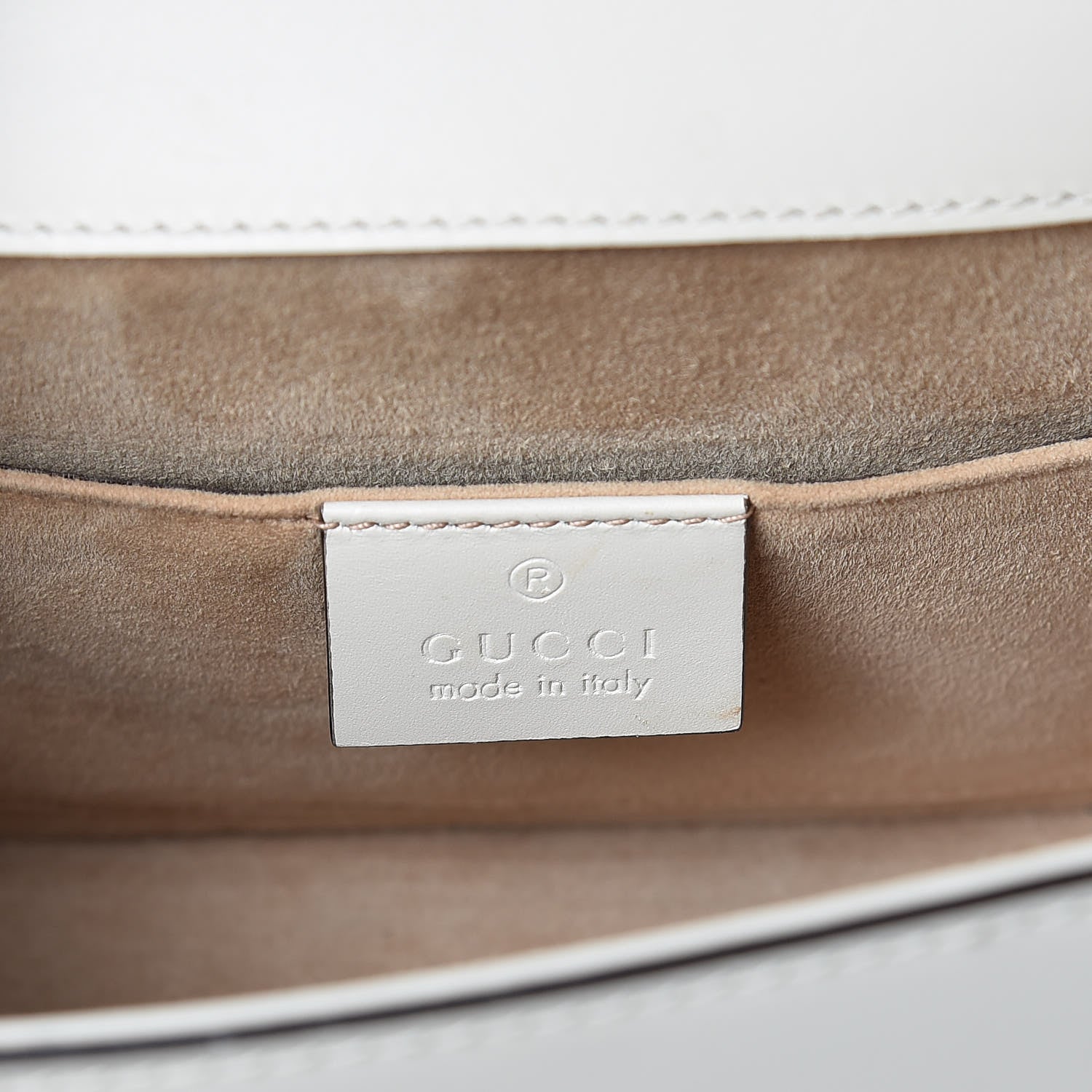 Gucci Calfskin Mini Sylvie Top Handle Bag White 9 of 14