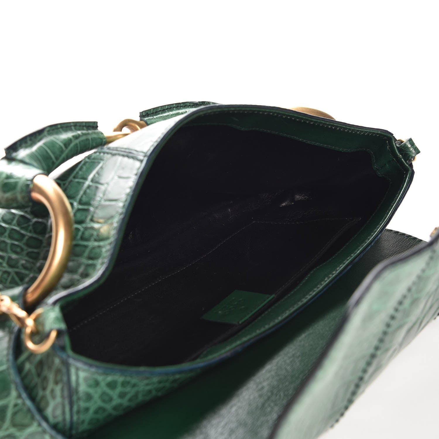 Gucci Alligator Horsebit Clutch Green 5 of 7