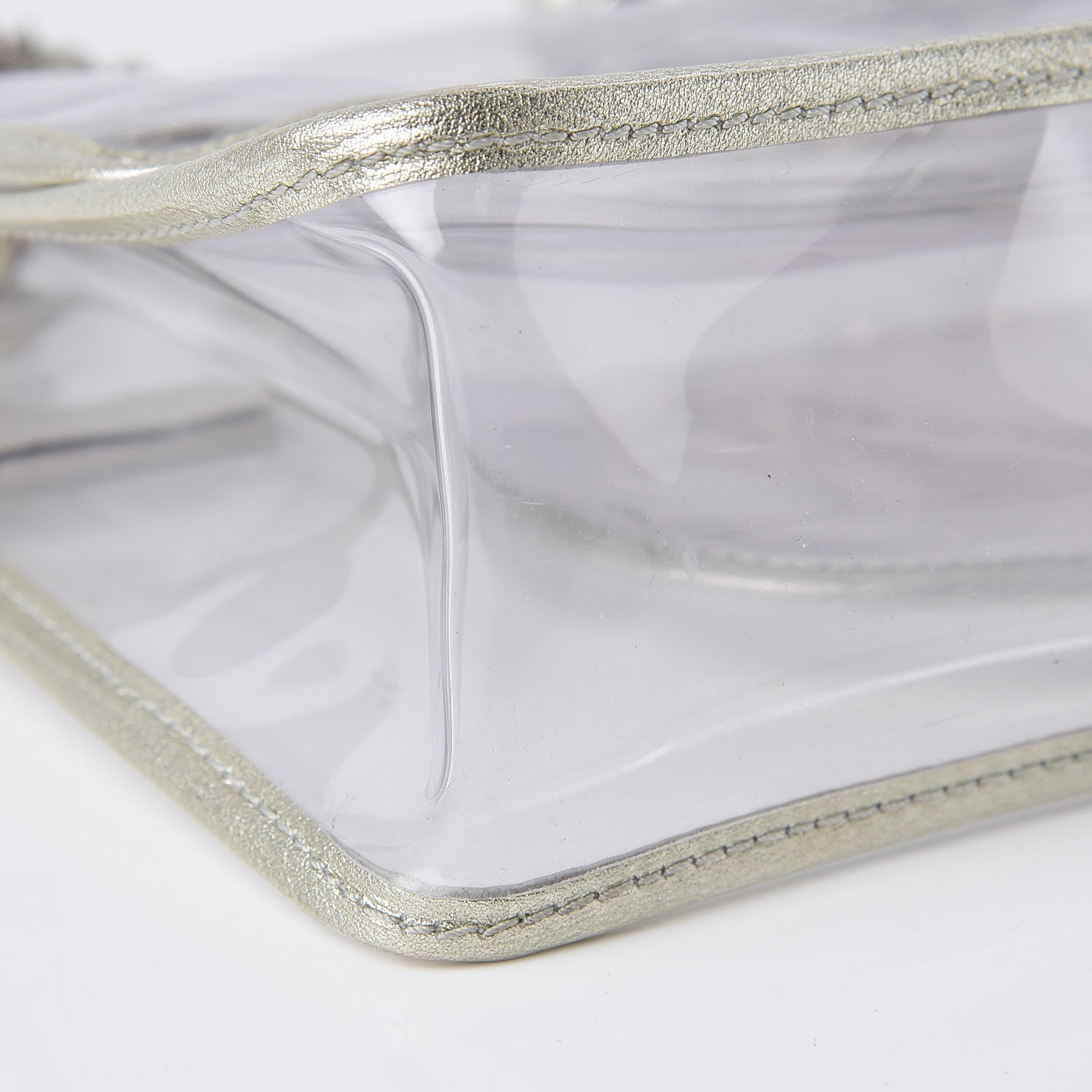 Chanel Lambskin Vinyl Large Naked Flap Silver 8 of 9