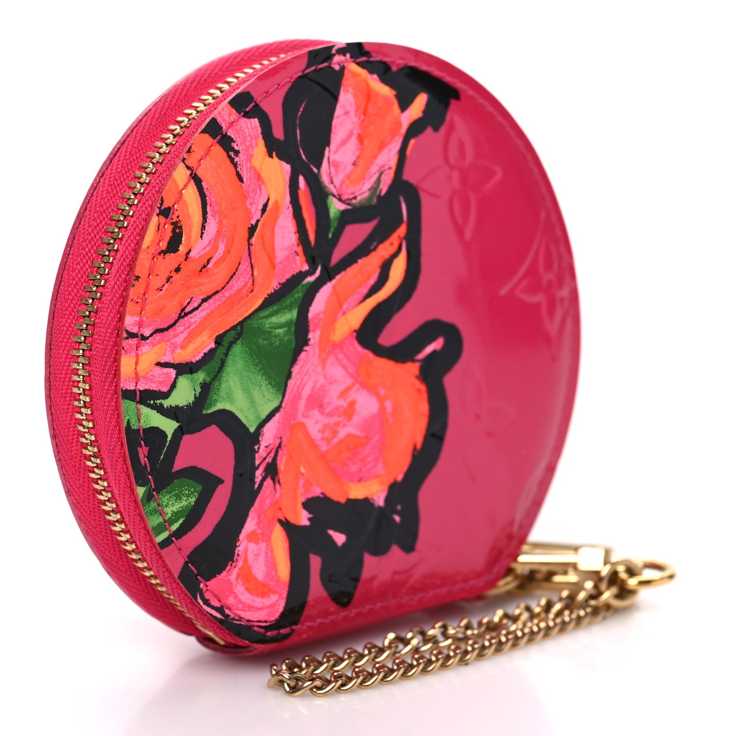 Vernis Roses Chapeau Coin Purse Rose Pop