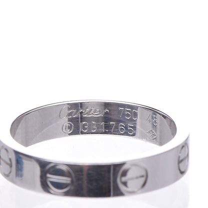 Cartier 18K White Gold 3.5mm LOVE Wedding Band Ring 48 4.5 4 of 4